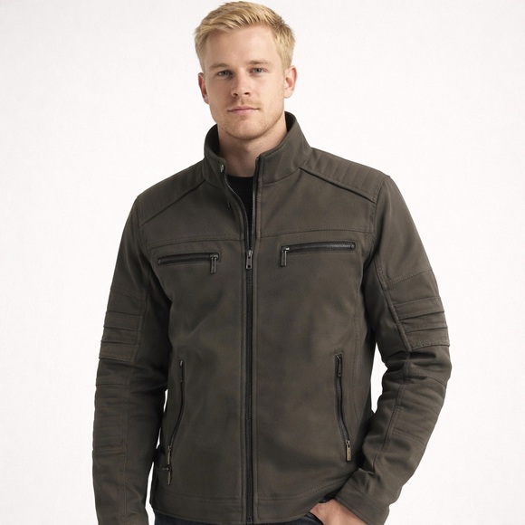 Men's Olive Jacket - Picture 1 of 3